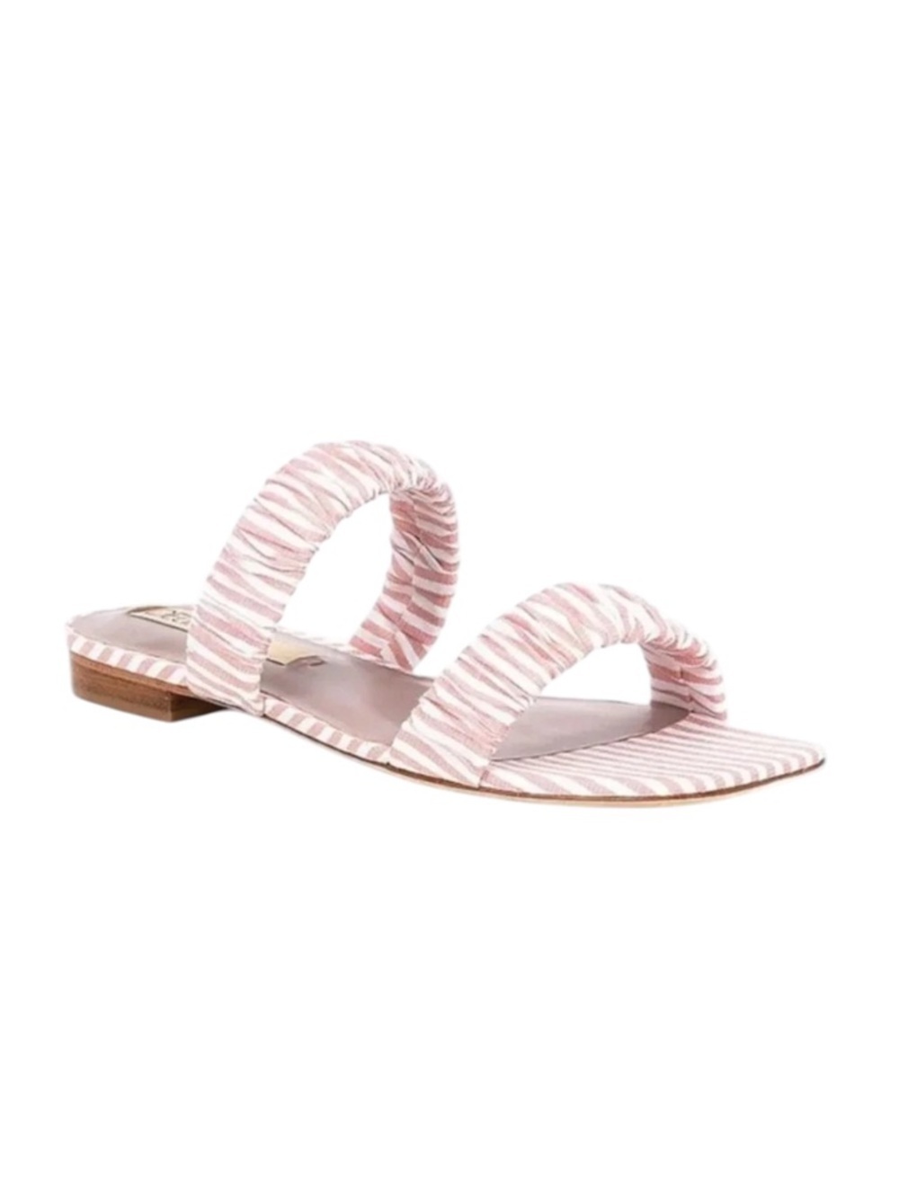Deltan Sandal Cora Stripe Print Two Band Slides Size 6 NWT